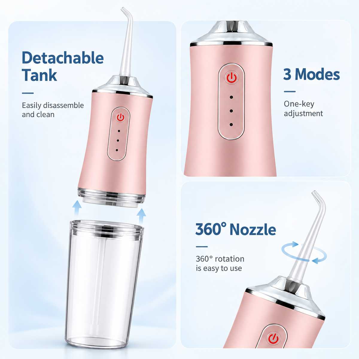 Portable 4-Nozzle Oral Care Device