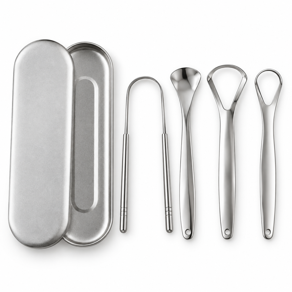 Multi-Style Tongue Scraper & Cleaning Tool Set