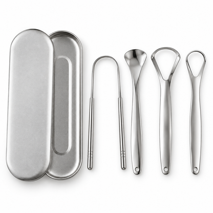 Multi-Style Tongue Scraper & Cleaning Tool Set