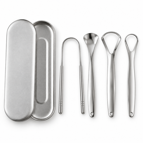 Multi-Style Tongue Scraper & Cleaning Tool Set