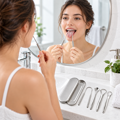 Multi-Style Tongue Scraper & Cleaning Tool Set